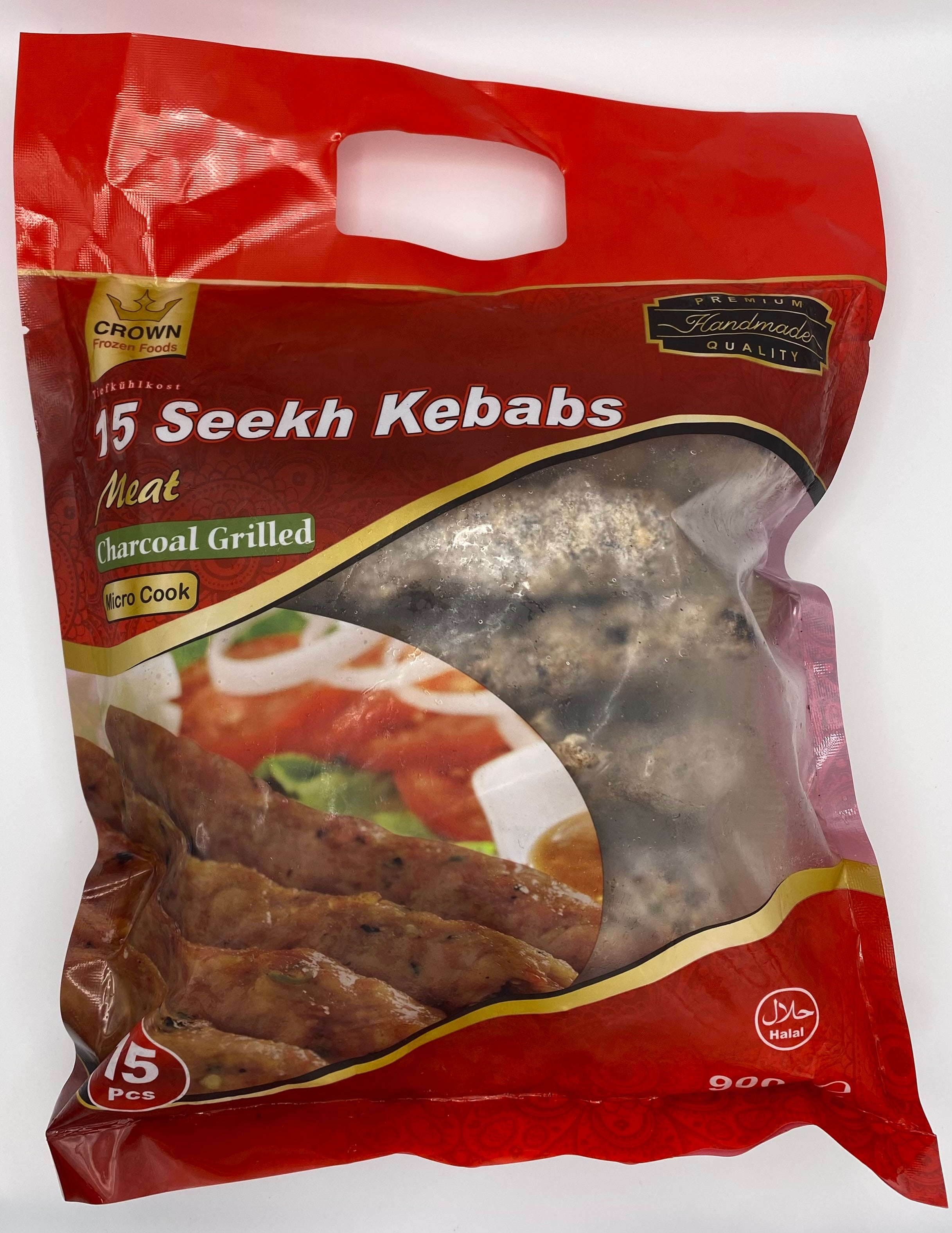 Crown Frozen Foods - 15 Meat Seekh Kebabs (900g)
