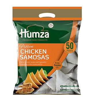 Humza Chicken Samosas 50 pcs (1.5kg) - The Halal Food Shop