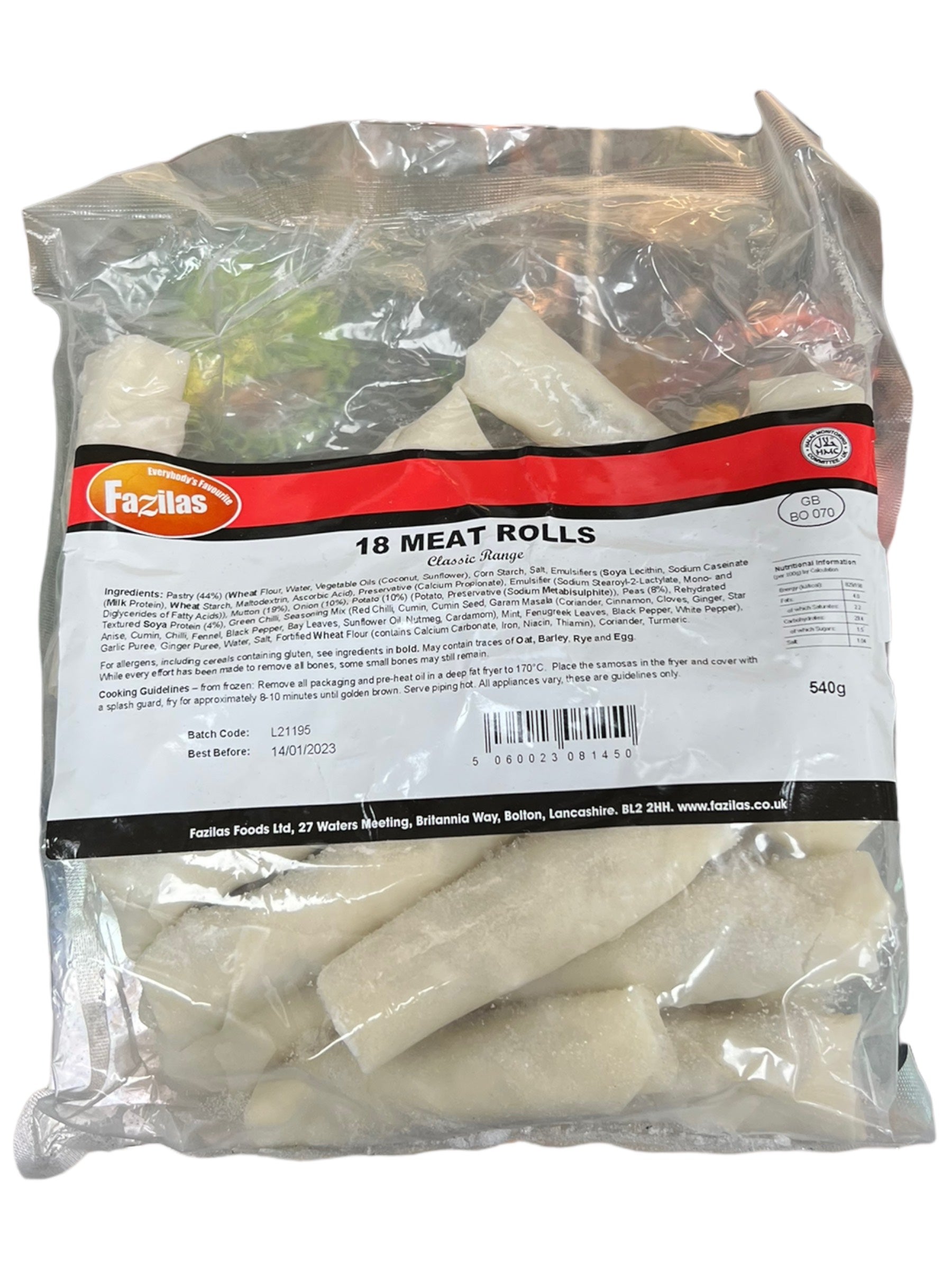 Fazilas 18 Meat Rolls (540g)