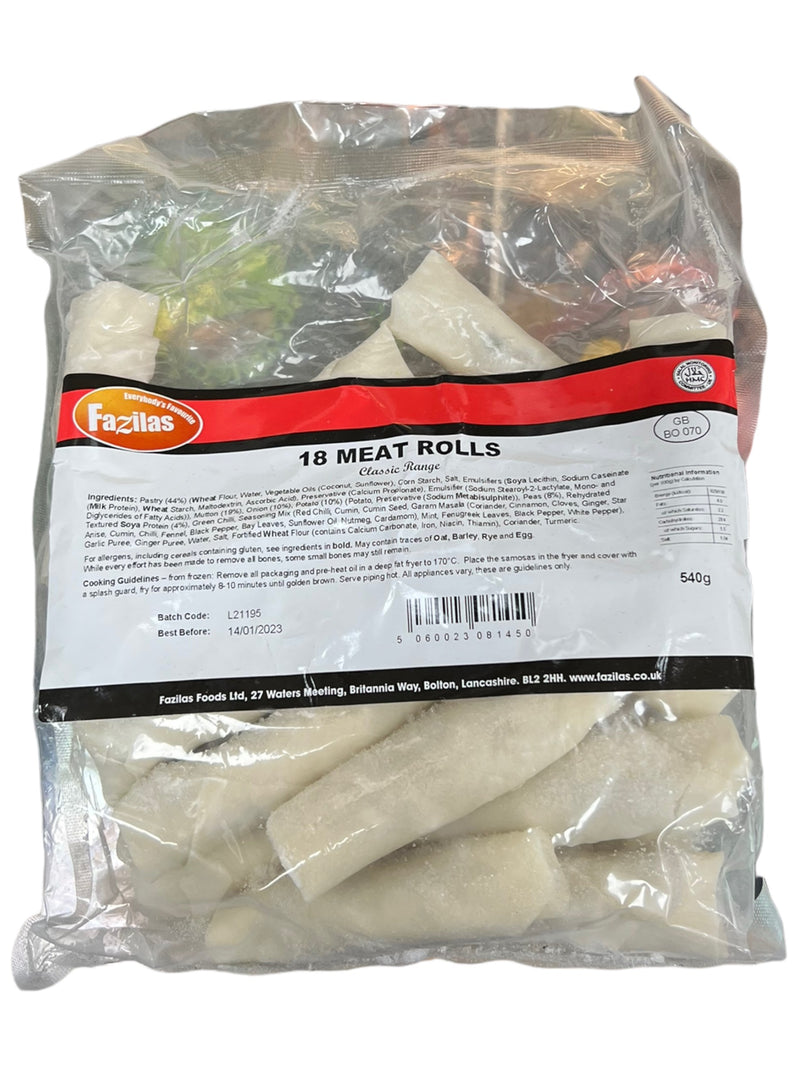 Fazilas 18 Meat Rolls (540g)