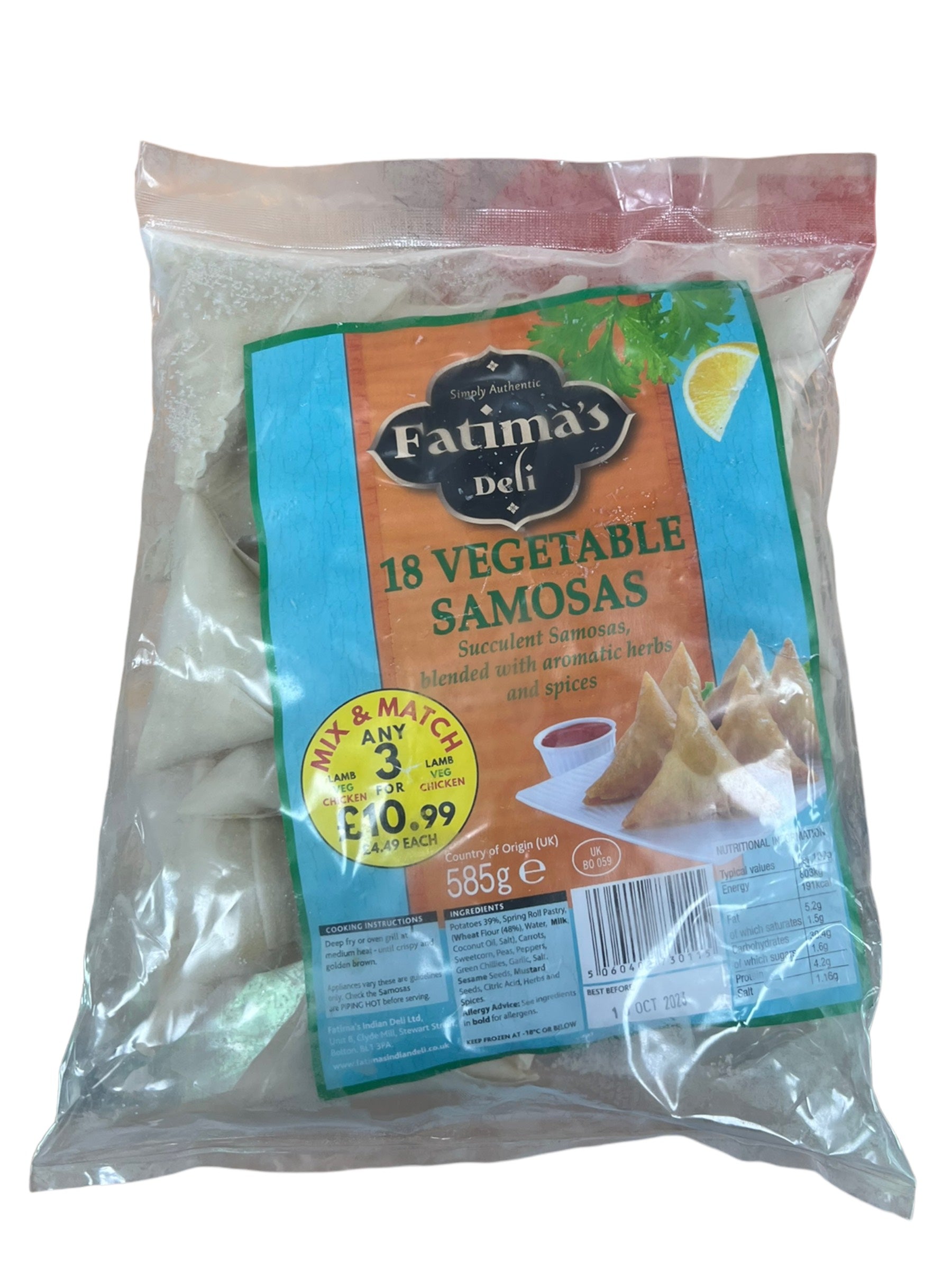Fatima's 18 Vegetable Samosas