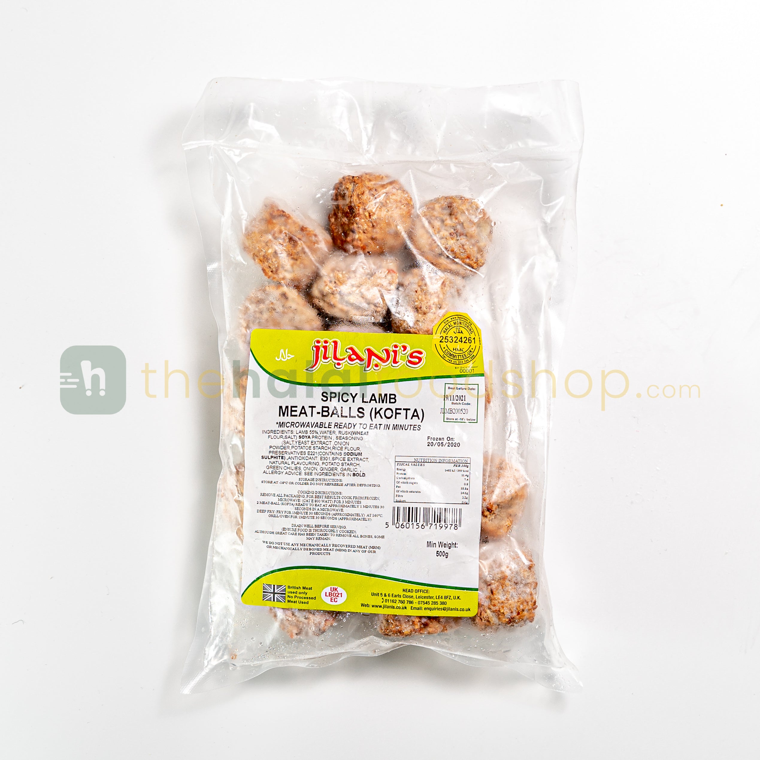Jilani's Spicy Lamb Meat Balls Kofta (500g)