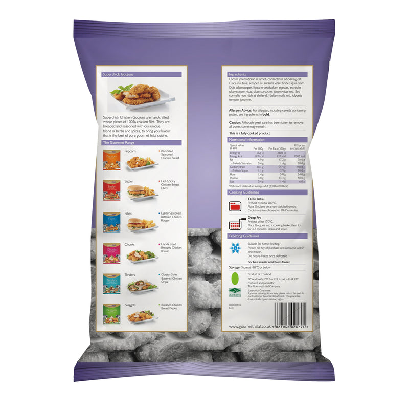 Superchick Breaded Chicken Goujons (1kg) - The Halal Food Shop