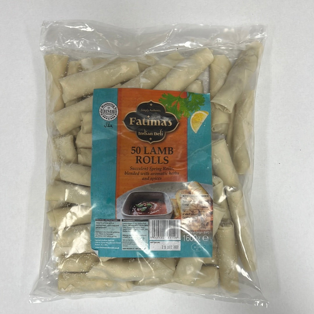 Fatima’s Indian Deli - 50 Lamb Rolls (1.6kg)
