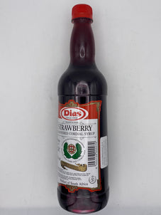 Dias - Strawberry Flavoured Cordial Syrup (750ml)