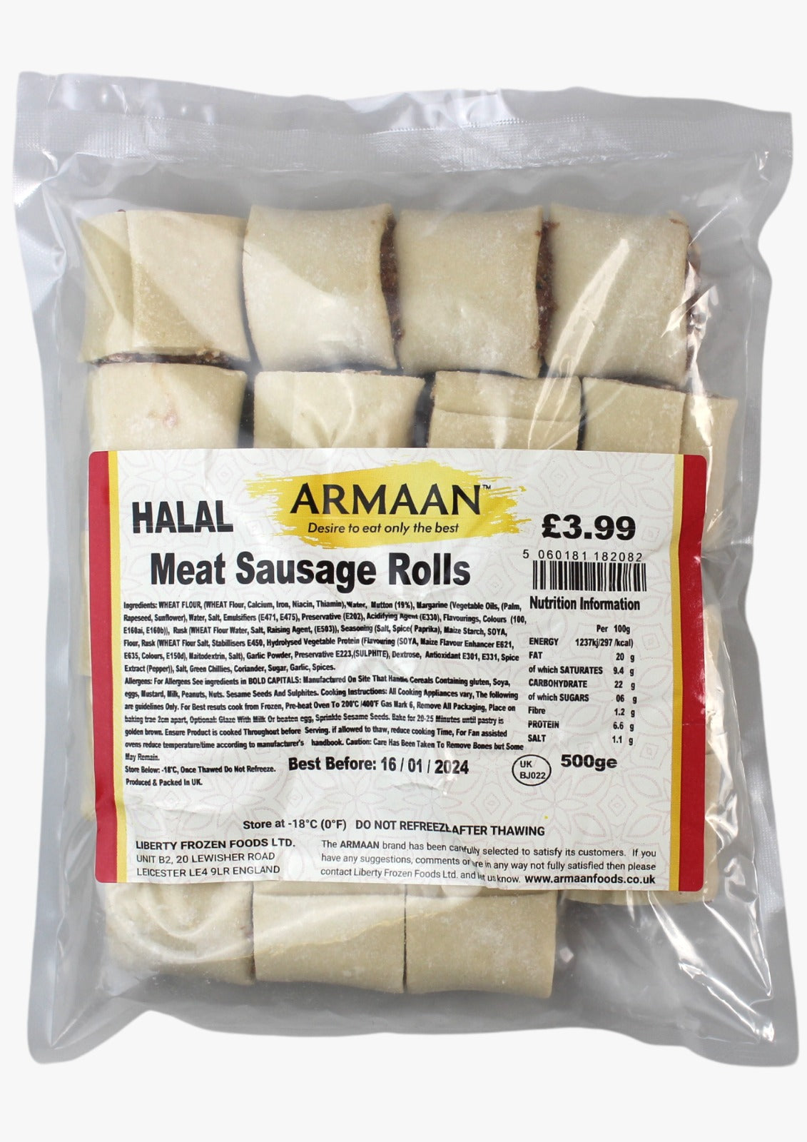 Armaan - Meat Sausage Rolls (480g)