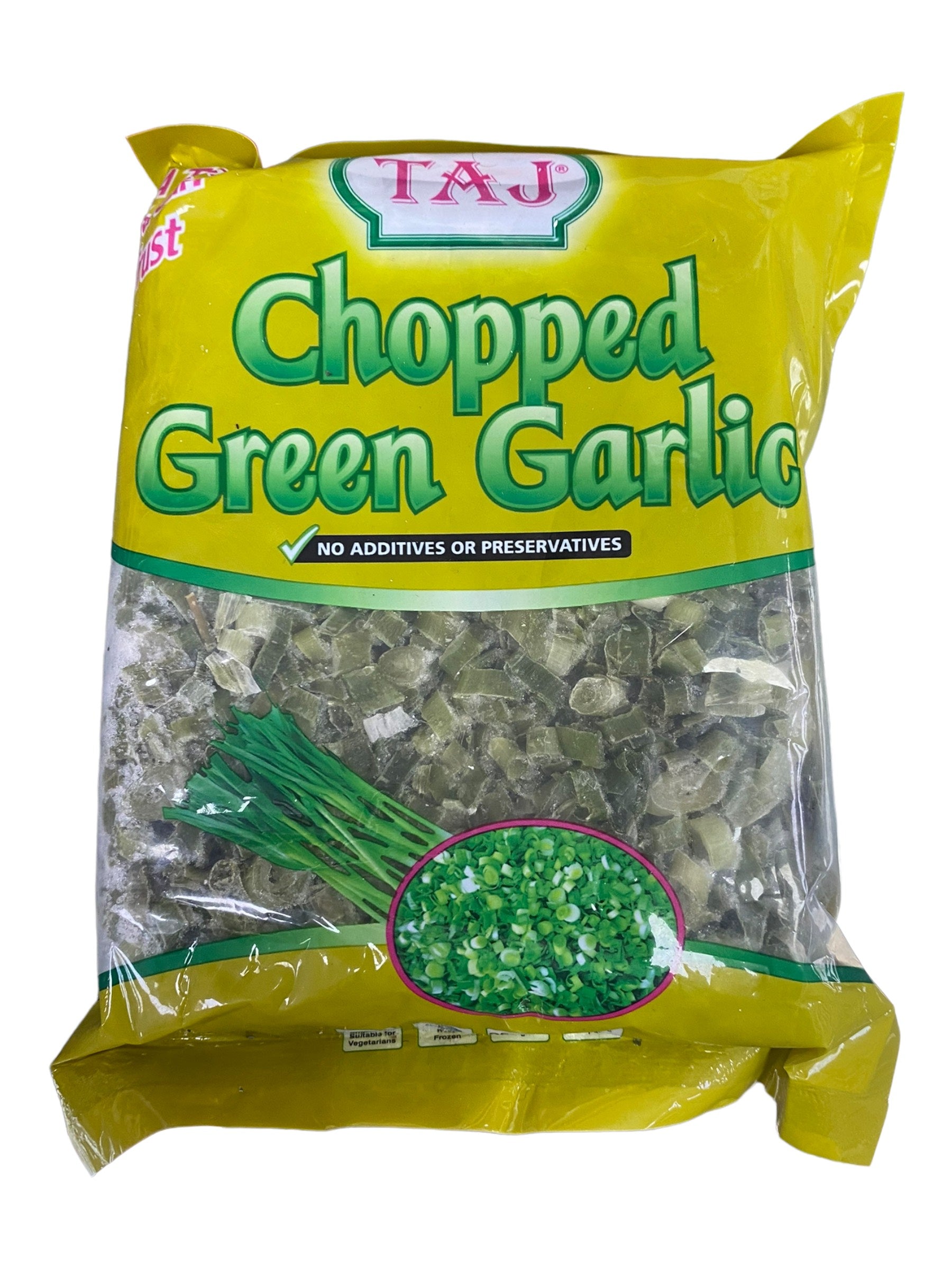 TAJ Chopped Green Garlic (250g) – The Halal Food Shop