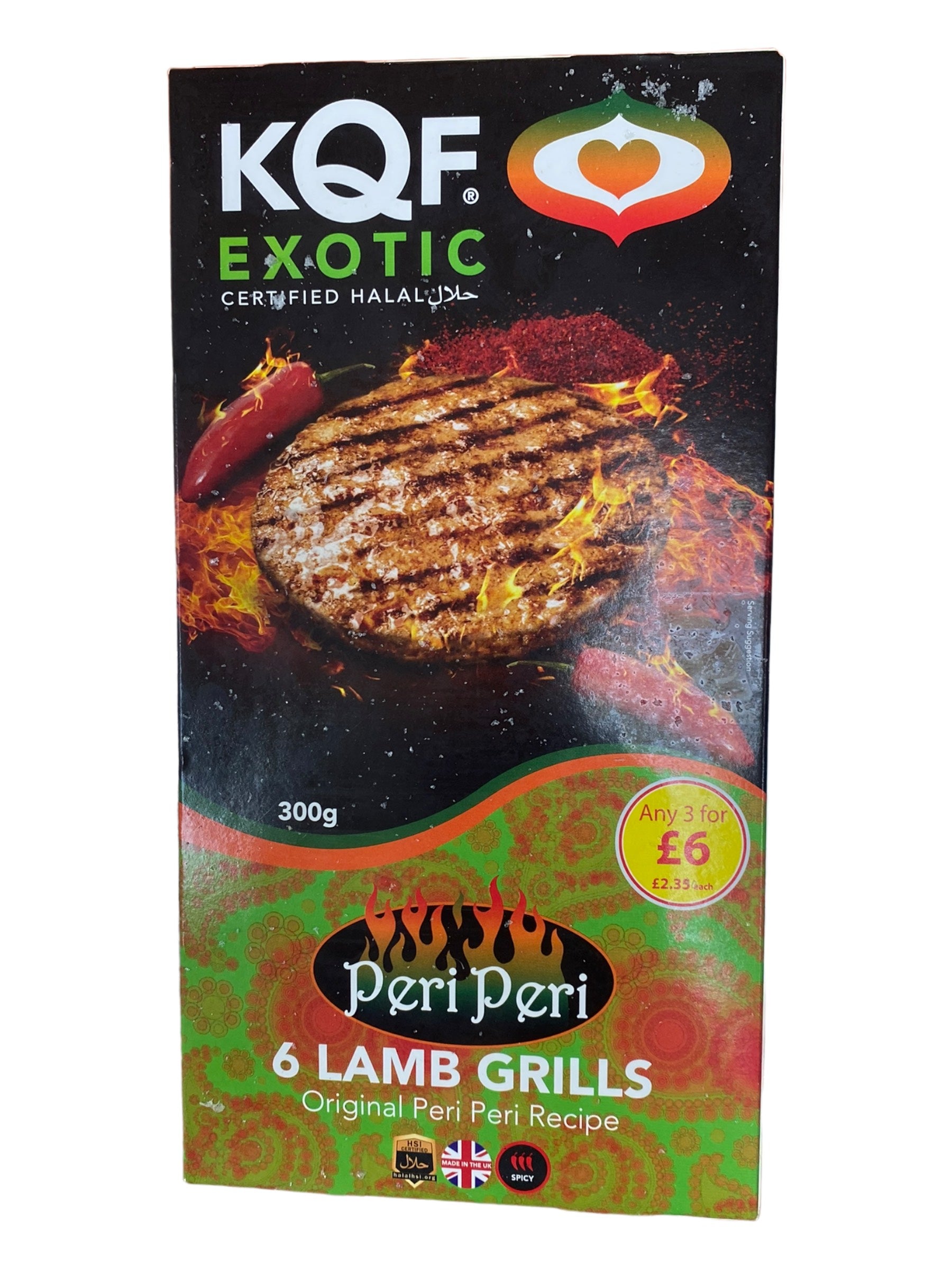 KQF Peri Peri 6 Lamb Grills (300g)