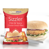 Superchick Sizzler Hot & Spicy Chicken Fillet Burgers (1kg)