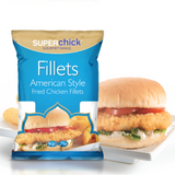 Superchick Fillets American Style Lightly Seasoned Chicken Burger (1kg) - The Halal Food Shop