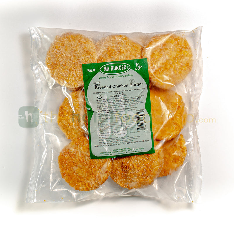 Mr Burger Breaded Chicken Burgers (874g)