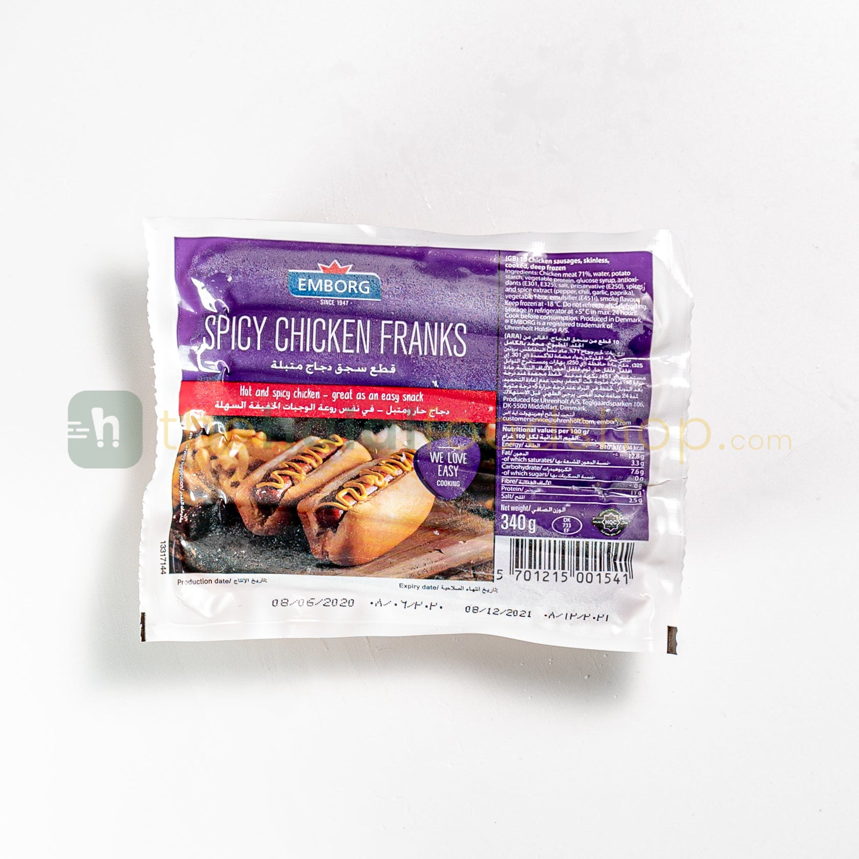 Emborg Spicy Chicken Franks 10pc (340g)