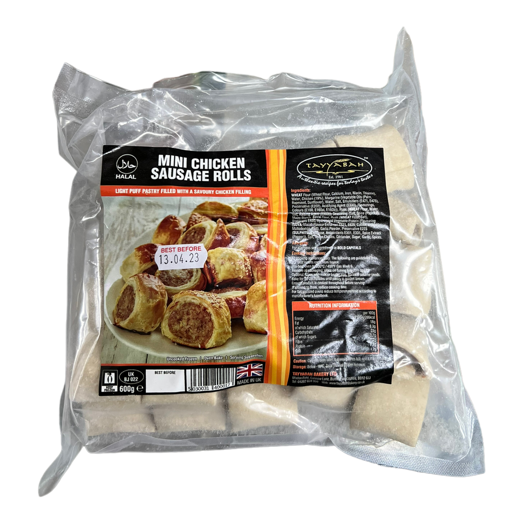 Tayyabah Mini Chicken Sausage Rolls (600g) The Halal Food Shop
