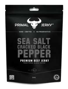 Primal Jerky Sea Salt and Pepper - Premium Beef Jerky (50g)