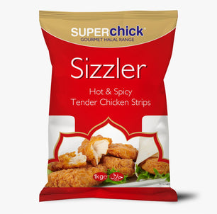 Superchick Sizzler Hot & Spicy Tender Chicken Strips (1kg)