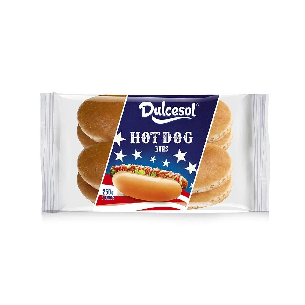 Dulcesol - 4 Hot Dog Buns (Rolls) (250g)