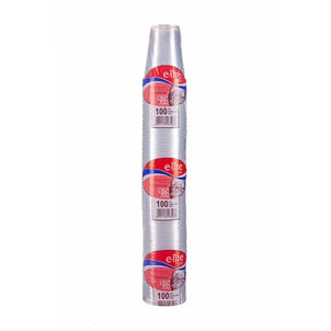 E-Lite 7oz Clear Plastic Cups (100 Pack)