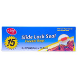 E-Lite Slide Lock Seal Freezer Bags (15 Pack)