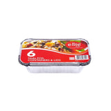 E-Lite No6a Foil Container & Lids (6 Pack)