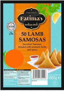 Fatima’s Indian Deli - 50 Lamb Samosa’s (1.6kg)